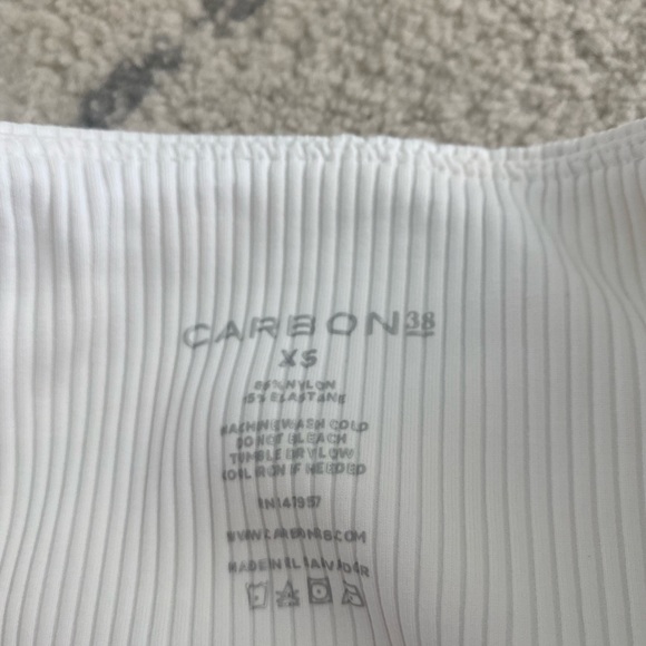 Carbon 37 Ribbed White Leggings - Picture 3 of 7